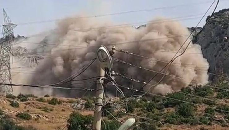 Deprem bölgesinde madende dinamit patlatılmasına tepki