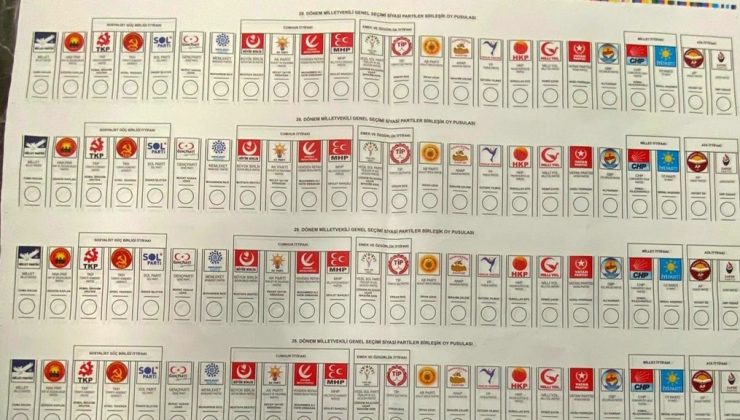 Türkiye’de ittifakların ve partilerin oy pusulasındaki yerleri kesinleşti