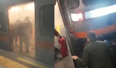 Metroda panik: Dumanlar yükseldi, seferler durduruldu