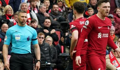 Assistant referee who appeared to elbow Liverpool player to face no further action