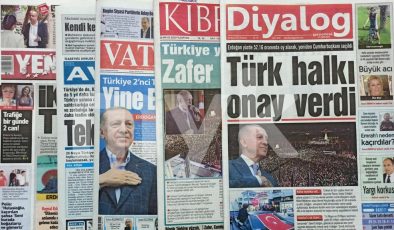 KKTC basını Erdoğan’ın seçim zaferini hangi başlıklarla gördü?