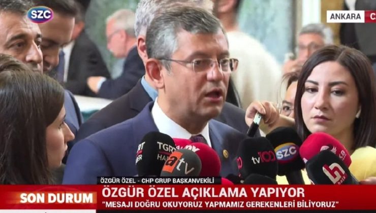 CHP’li Özgür Özel: Partimize yüklenen sorumluluğa göre hareket edeceğiz