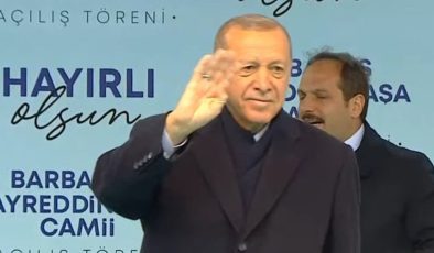 Erdoğan cami açılışında propaganda yaptı