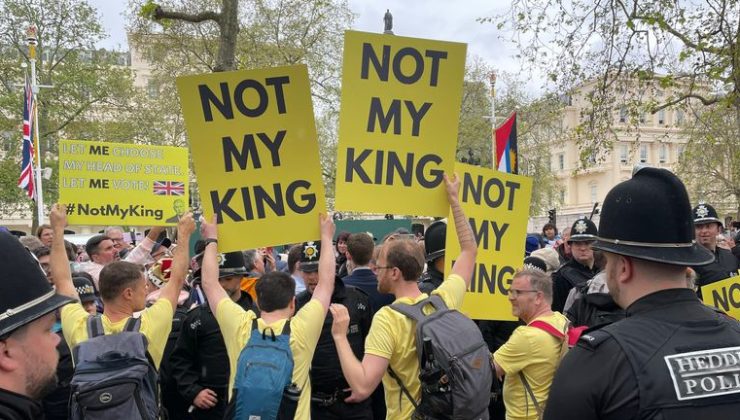 Met Police expresses ‘regret’ over arrest of anti-monarchy group leader and five others before coronation