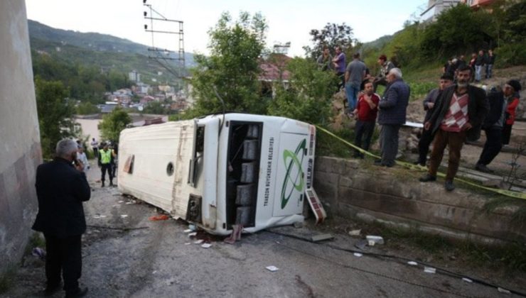 Trabzon’daki otobüs kazasında ölü sayısı 6’ya yükseldi