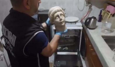 2 bin yıllık heykel başı bulaşık makinesinden çıktı