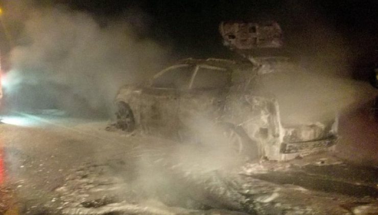 Bolu’da tünelde cip yandı: Ulaşım 2 saat durdu