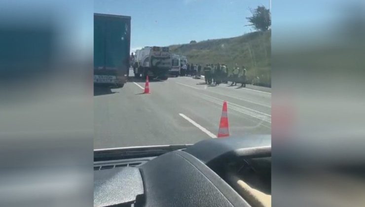 Çatalca’da zincirleme trafik kazası: Yaralılar var