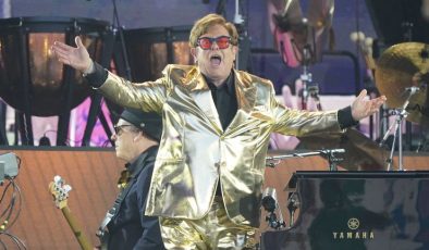 Sir Elton John performs final UK gig at Glastonbury – with guest stars joining him on stage