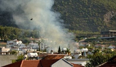 Çatalköy’de çıkan yangın karadan ve havadan müdahaleyle kontrol altına alındı