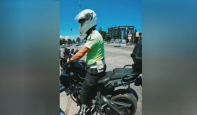 Bakan Yerlikaya’dan, motosikletli gence nasihat veren polise teşekkür