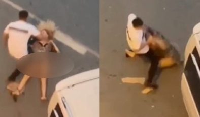 Dehşete kamerada: Kadını döve döve bayılttı, sonra yerlerde sürükledi