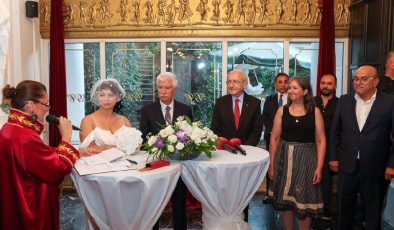 Kılıçdaroğlu, Faruk Bildirici ve Semra Topçu’nun nikah törenine katıldı