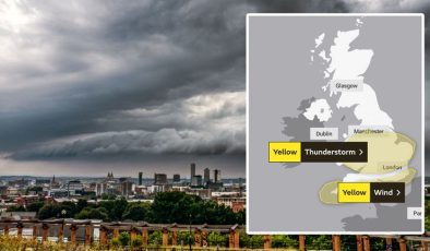 Heavy rain and unseasonably strong winds to hit UK