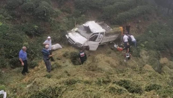 Trabzon’da kamyonet şarampole devrildi: 3 ölü, 1 yaralı