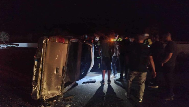 Yoldan çıktı, ağaca çarpıp devrildi: 2 yaralı