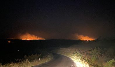 Bulgaristan sınırında yangın… Alevler Edirne’den görüldü, ekipler bölgede