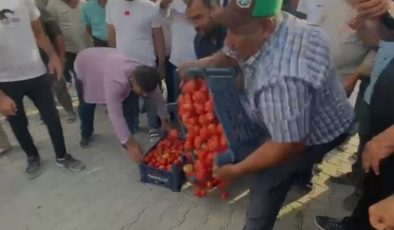 Çiftçiler ürünlerini yere döküp Erdoğan’a seslendiler