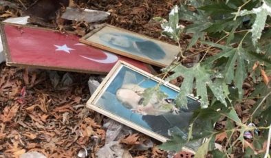 Skandal olay: Türk Bayrağı, Atatürk posterleri yerlere atıldı