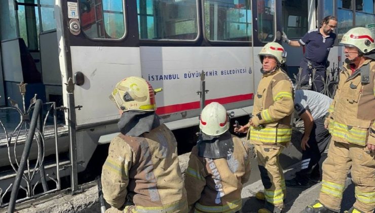 Tramvayda duman paniği