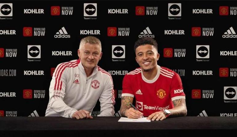 Manchester Unitedın yıldızı Jadon Sanchoya Süper Ligden talip