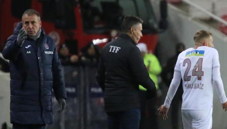 Sivasspor – Trabzonspor maçına damga vurdu! Abdullah Avcı ile Samu Saiz tartıştı