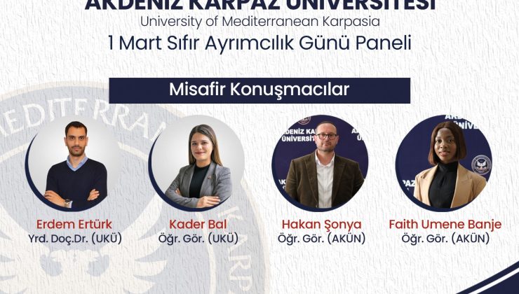 Akdeniz Karpaz Üniversitesi sıfır ayrımcılık konulu panel düzenleyecek