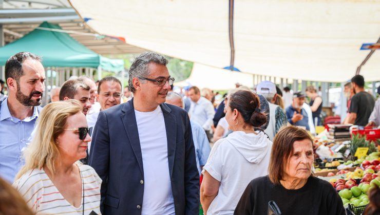 Erhürman, Güzelyurt açık pazar ve çarşısını ziyaret etti