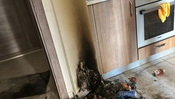 Lefkoşa’da bir evin mutfağında yangın…