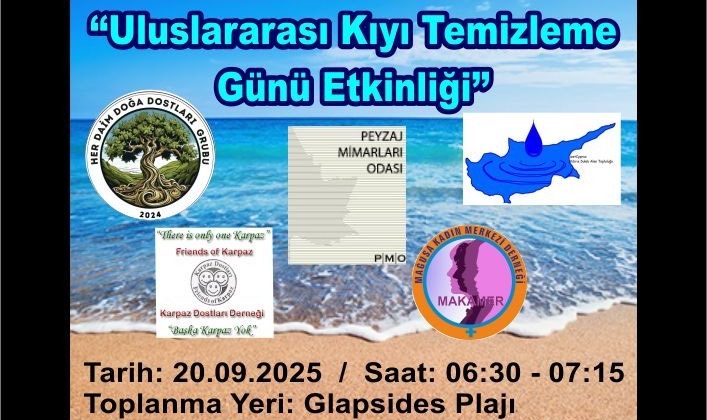 Mağusa’da, Uluslararası Kıyı Temizleme Günü etkinliği yapılıyor