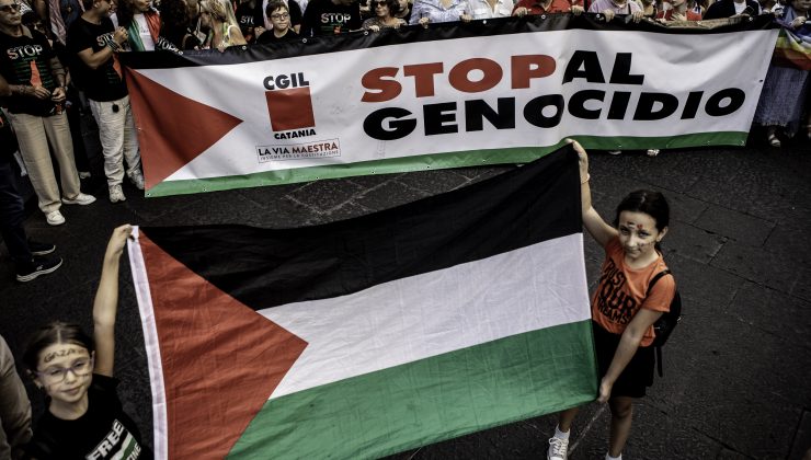 İtalya’da Küresel Sumud Filosuna destek gösterileri yapıldı