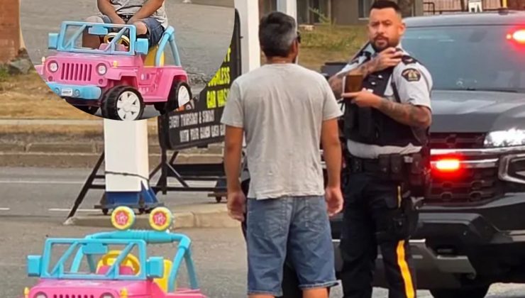 KANADA’DA MAHALLE ARASINDA ÇOCUĞUNUN AKÜLÜ ARABASINI KULLANAN BABAYA TRAFİK POLİSİ CEZA YAZDI