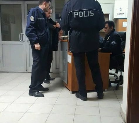 Karakolda kayınbirader dayağı