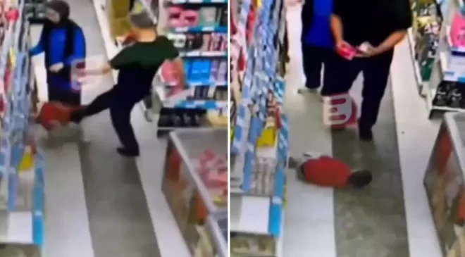 bir kişinin küçük bir çocuğu darbettiği görüntüler sosyal medyada büyük tepki topladı.