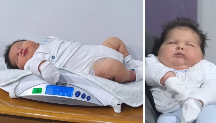 Türkiye’nin en iri bebeği doğdu!
