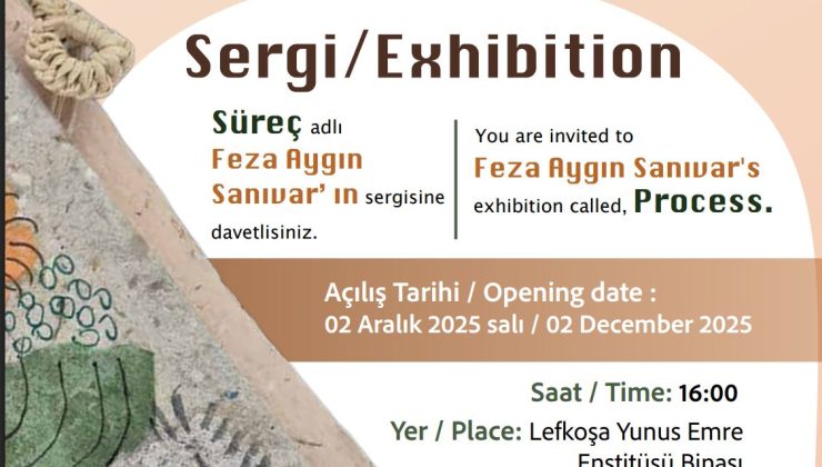 Feza Aygın Sanıvar’ın Süreç adlı sergisi 2 Aralık Salı Günü açılıyor