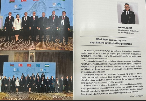 Azerbaycan Anayasası’nın 30.Yılı etkinlikleriyle ilgili kitapta Özerdağ’ın konuşmasına da yer verildi