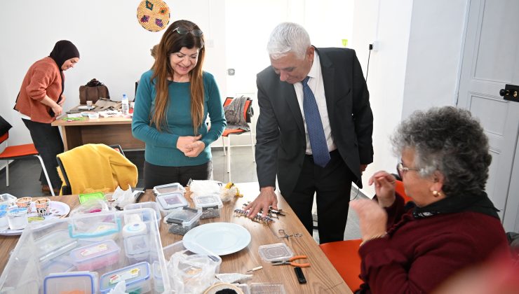 Özçınar, Güzelyurt Meslek Edindirme Merkezi’nde incelemelerde bulundu