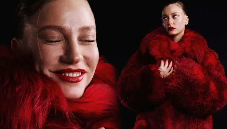Serenay Sarıkaya’nın kırmızı kürkü olay oldu: 384 asgari ücrete karşılık geliyor!
