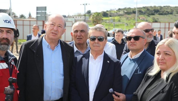 Başbakan Üstel Pamuklu Devlet Hastanesi inşaatında incelemelerde bulundu
