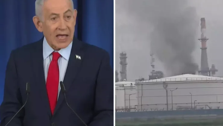 Netanyahu konuşurken, İran İsrail’in rafinelerini füzelerle vurdu