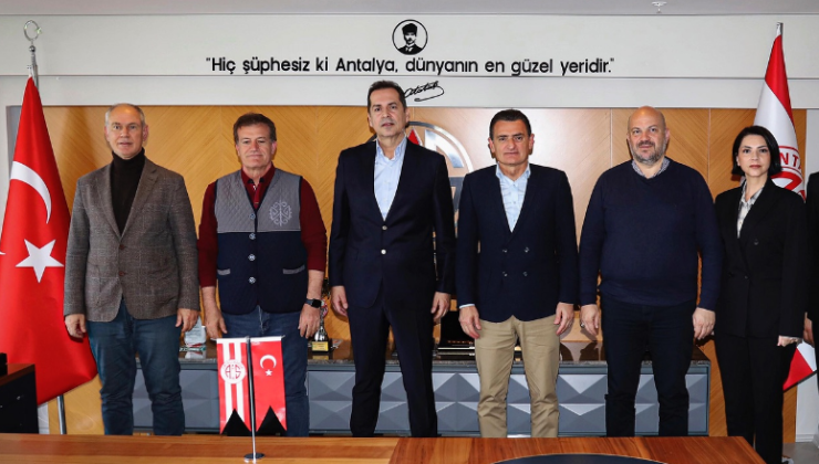 Oğuz, Hasipoğlu ve Arıklı Antalyaspor Başkanı Perçin’i ziyaret etti