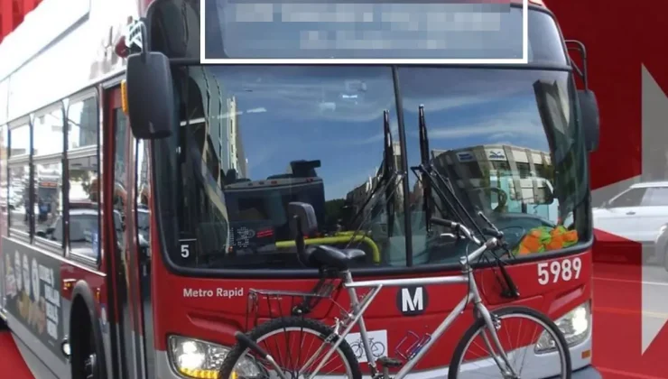 Los Angeles’taki otobüslere yazılan Türkçe mesaja dikkat
