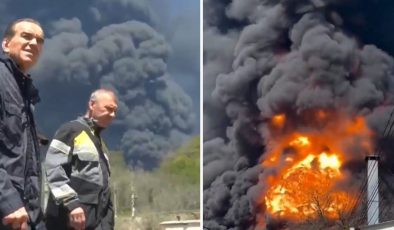 Ukrayna’nın vurduğu petrol rafinerisindeki saldırı devam ediyor