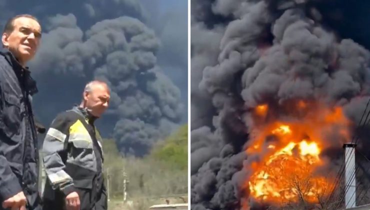 Ukrayna’nın vurduğu petrol rafinerisindeki saldırı devam ediyor