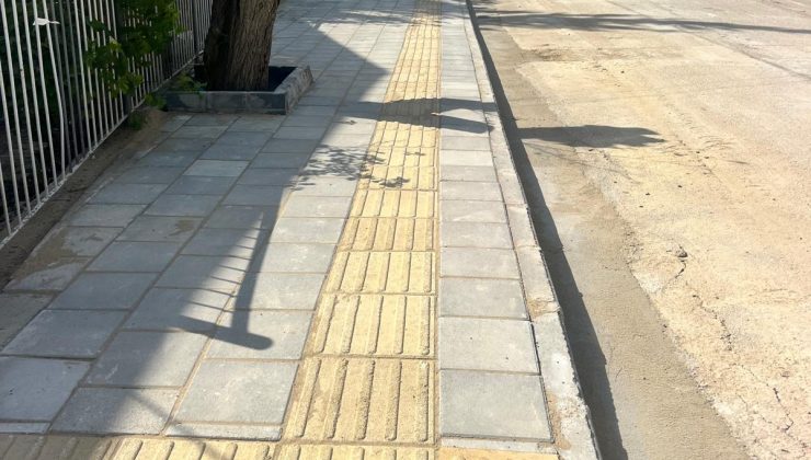 Aslanköy’deki drenaj ve kaldırım çalışması tamamlandı