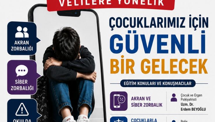 Polis, “Güvenli Okul Projesi” kapsamında velilere yönelik konferans düzenliyor