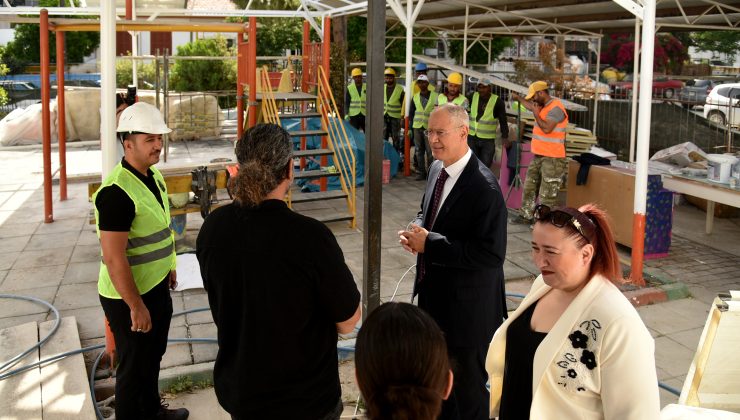 Hasipoğlu, tadilatı devam eden Otizm Merkezi’nde incelemelerde bulundu