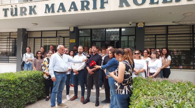 KTOEÖS, TMK’da basın açıklaması yaptı: “Öğretmen hakkında soruşturma başlatılmalı”