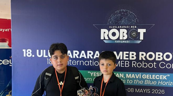 Hala Sultan İlahiyat Koleji öğrencileri Uluslararası MEB Robot Yarışması’nda ilk 10’a girdi
